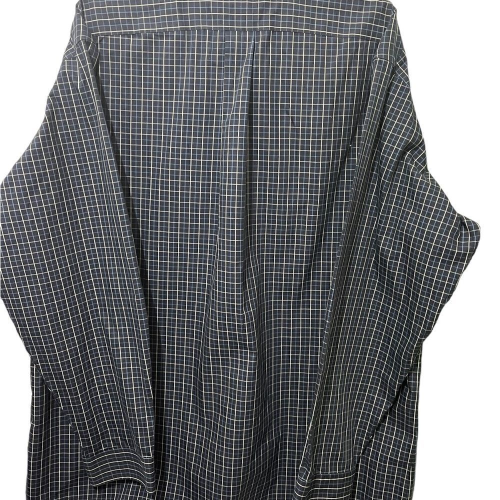 Eddie Bauer Dress Shirt Mens Blue Plaid Check Wrinkle Free Relaxed 2XL - Picture 2 of 5
